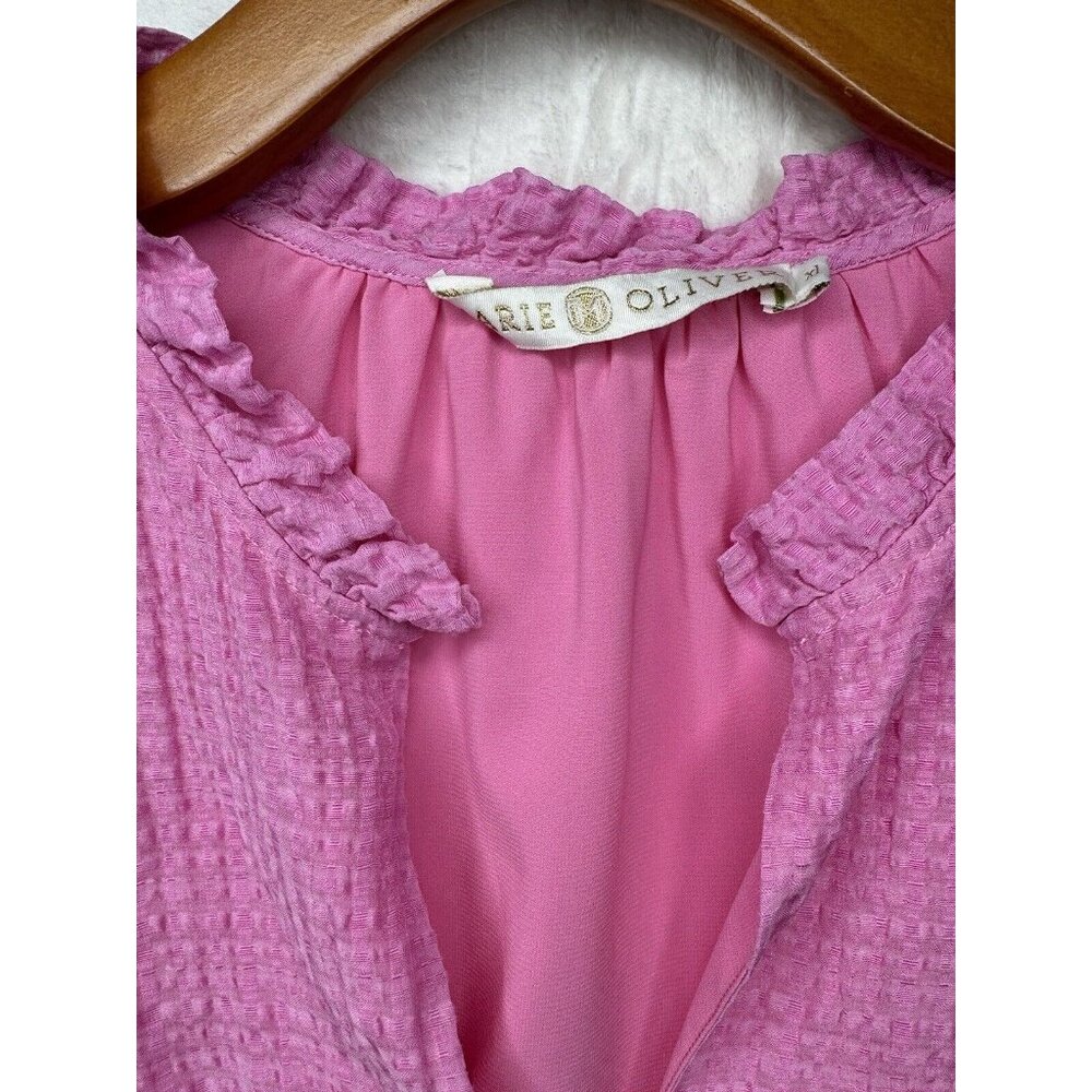 MARIE Oliver Merritt Top Blouse Women Azalea Size XL - Picture 9 of 9